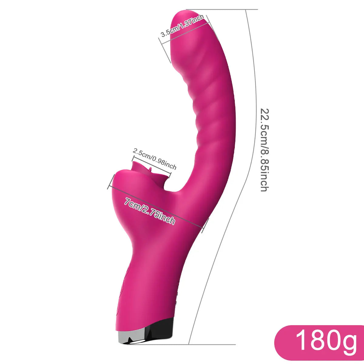 Tongue Licking Vibrator 2 In 1 Adult Women Sex Toys Dildos Vibrators Clitoris Stimulator With 20 Speeds Vibrators Sex Product - Blvck Lux