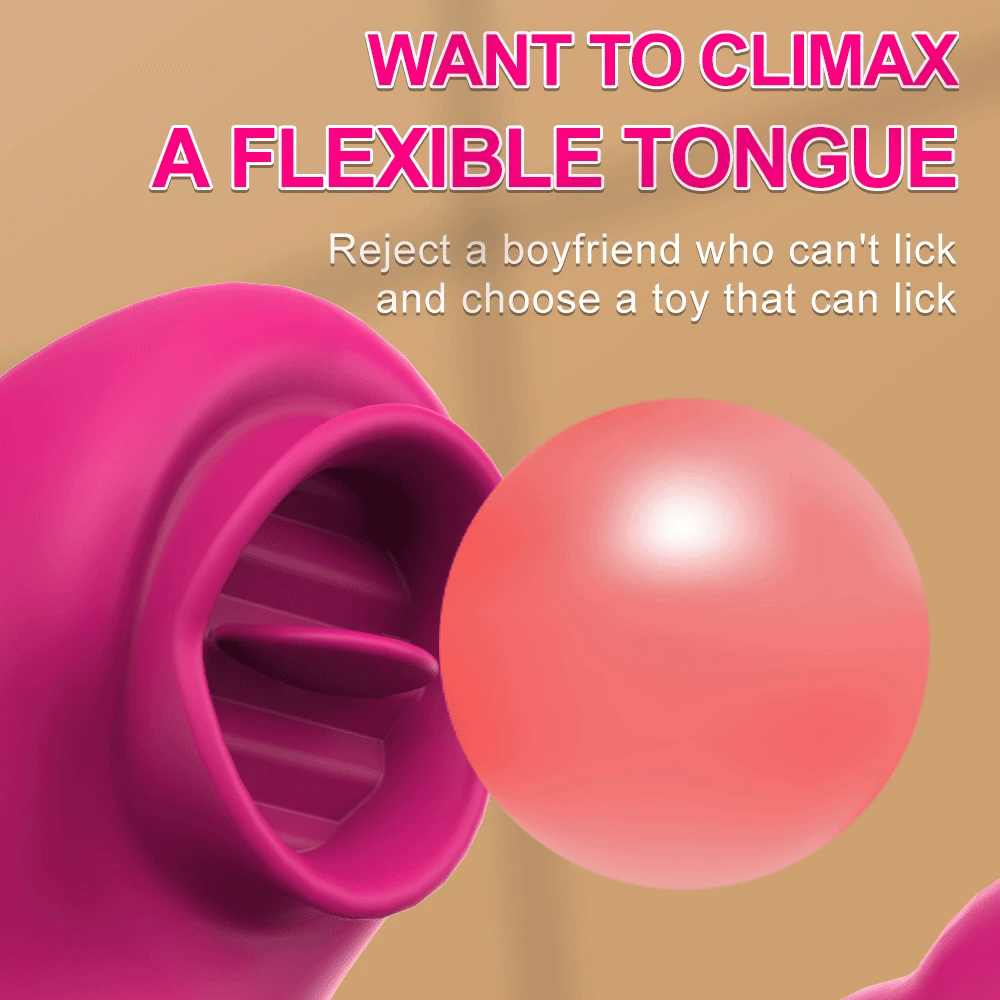 Tongue Licking Vibrator 2 In 1 Adult Women Sex Toys Dildos Vibrators Clitoris Stimulator With 20 Speeds Vibrators Sex Product - Blvck Lux