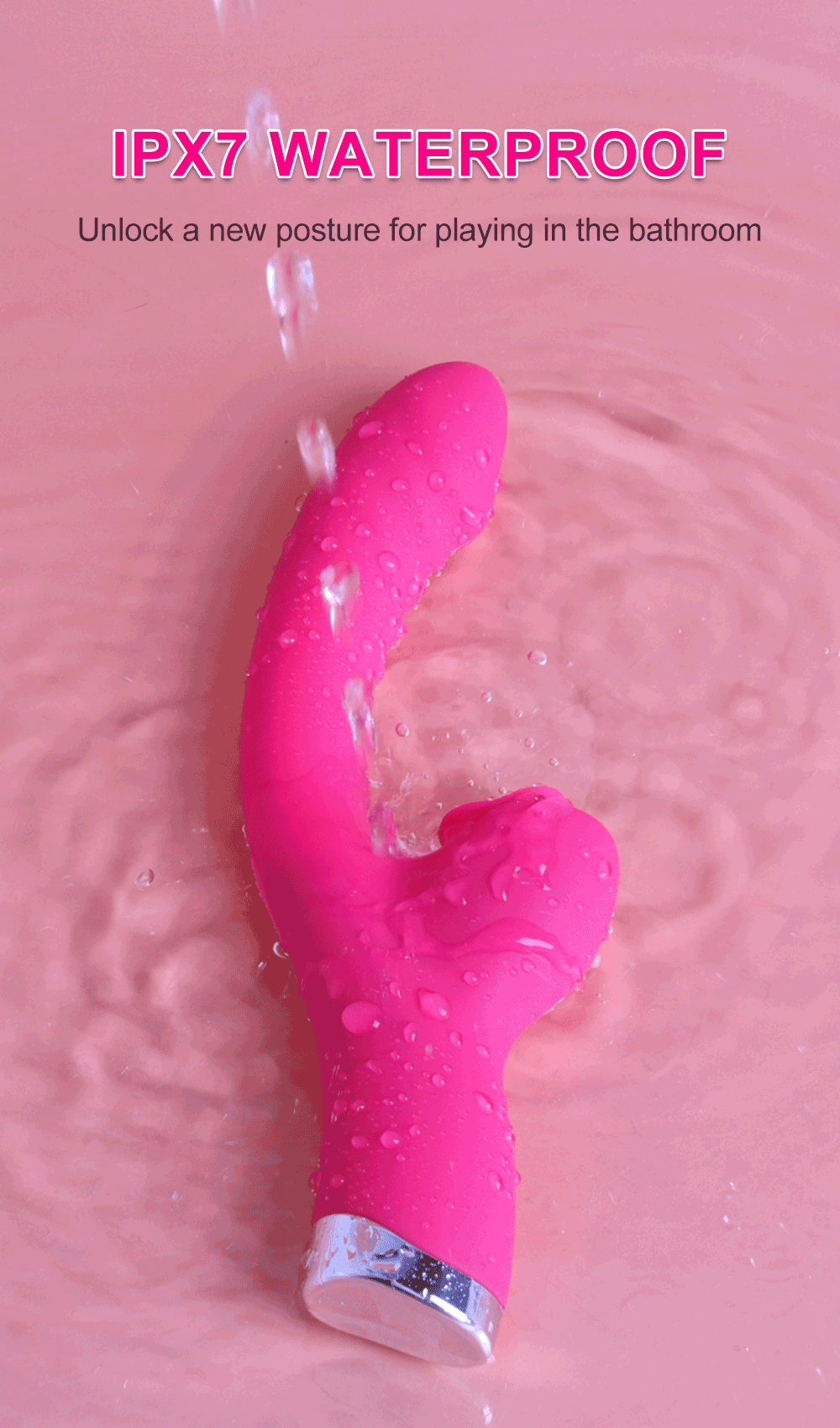 Tongue Licking Vibrator 2-in-1 - Clitoris Stimulator & Dildo with 20 Speed Settings for Women - Blvck Lux