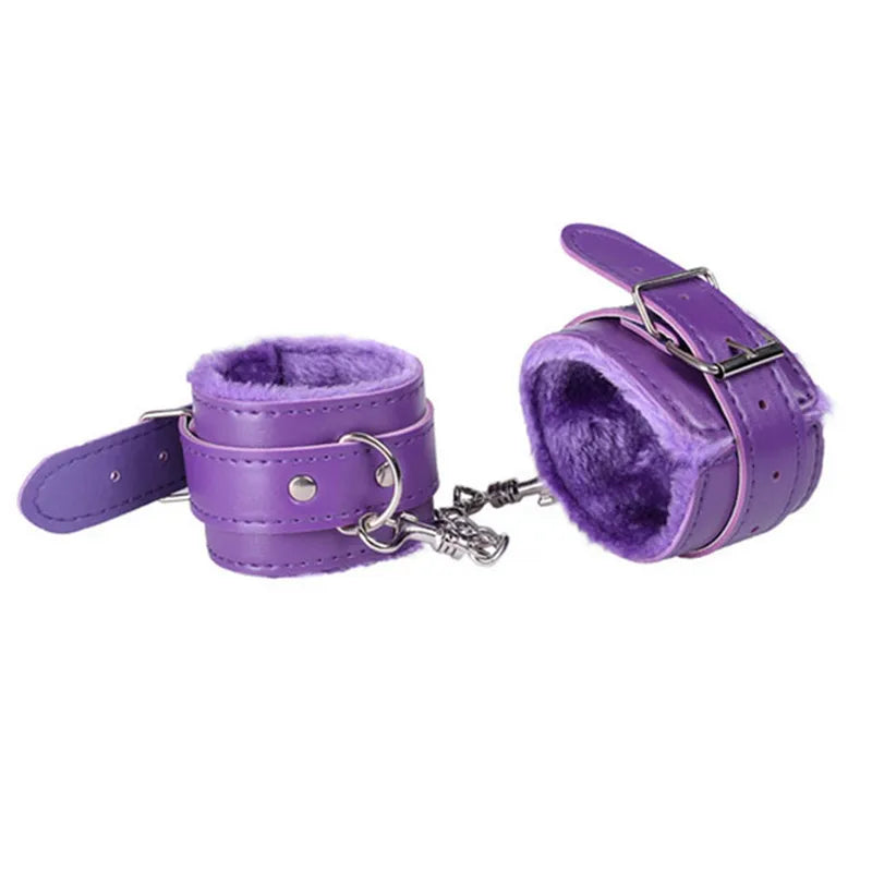 No Vibrators For Women Erotic Handcuffs Ankle Cuffs Whip BDSM Bondage Restraints Slave Sex Toys For Couple Women Adult Games - Blvck Lux