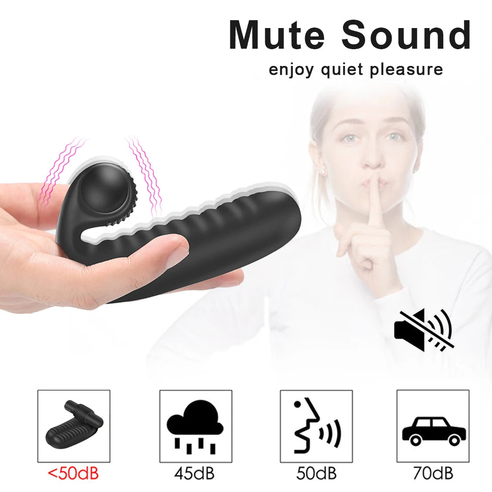 Silicone Finger Vibrator For Women Clit Stimulator G-spot Vibrator Clitoral Stimulation Massager Female Masturbation Sex Product - Blvck Lux