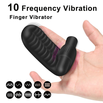Silicone Finger Vibrator For Women Clit Stimulator G-spot Vibrator Clitoral Stimulation Massager Female Masturbation Sex Product - Blvck Lux