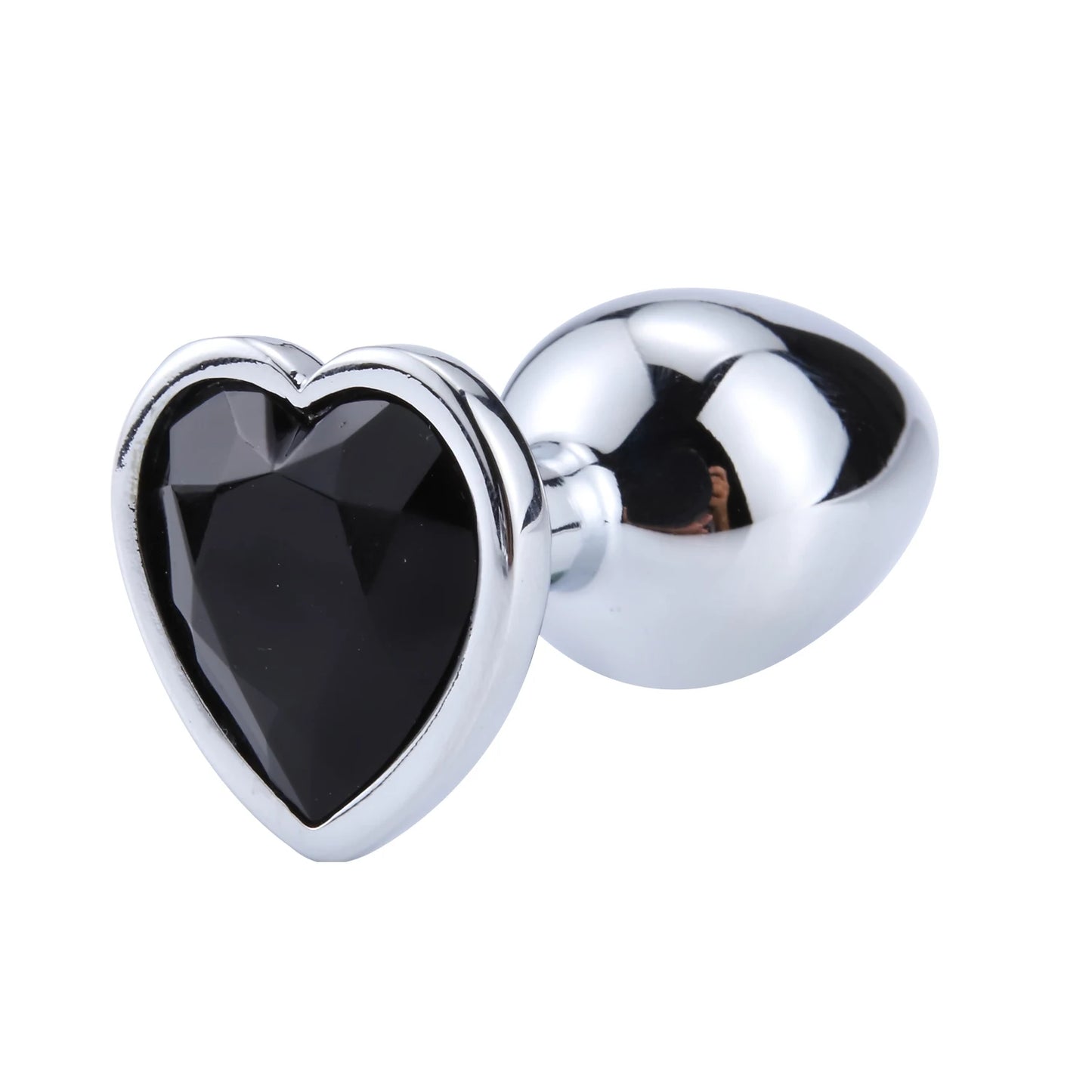 Anal Plug Heart 3 Sizes Stainless Steel Crystal Anal Plug Removable Butt Plug Stimulator Anal Sex Toys Prostate Massager Dildo - Blvck Lux