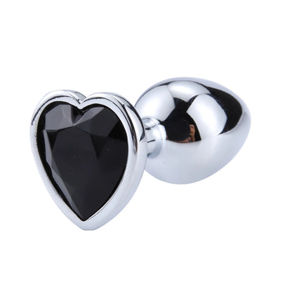 Anal Plug Heart 3 Sizes Stainless Steel Crystal Anal Plug Removable Butt Plug Stimulator Anal Sex Toys Prostate Massager Dildo - Blvck Lux