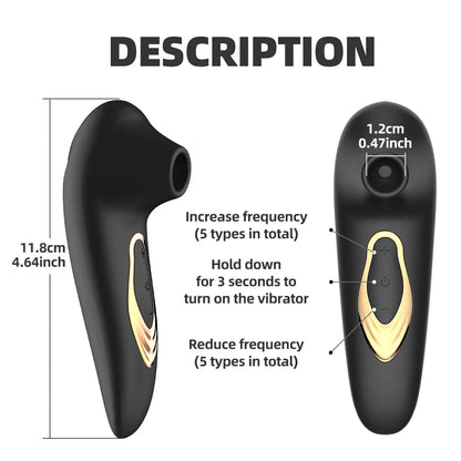 Clitoral Sucking Vibrator – 5 Modes Vacuum Suction &amp; Nipple Stimulator | Waterproof & Rechargeable - Blvck Lux