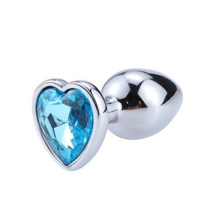 Anal Plug Heart 3 Sizes Stainless Steel Crystal Anal Plug Removable Butt Plug Stimulator Anal Sex Toys Prostate Massager Dildo - Blvck Lux