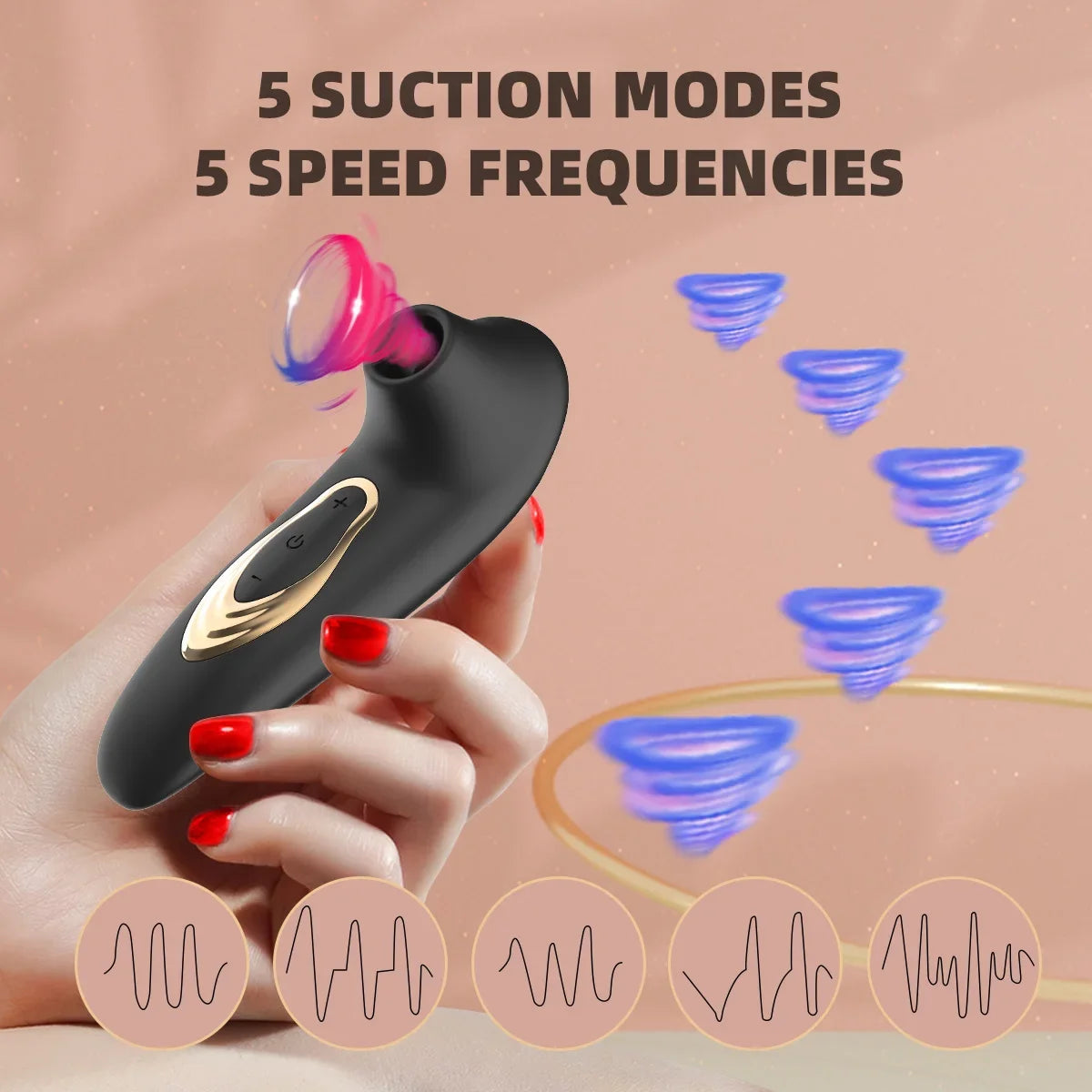 Clitoral Sucking Vibrator – 5 Modes Vacuum Suction &amp; Nipple Stimulator | Waterproof & Rechargeable - Blvck Lux