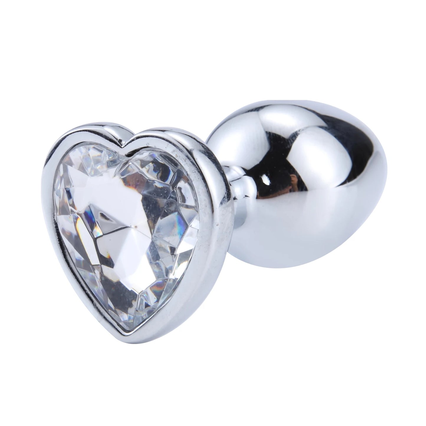 Anal Plug Heart 3 Sizes Stainless Steel Crystal Anal Plug Removable Butt Plug Stimulator Anal Sex Toys Prostate Massager Dildo - Blvck Lux