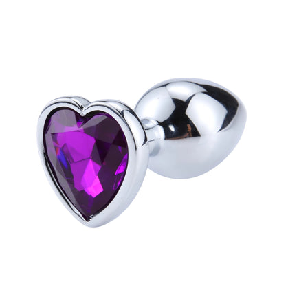 Anal Plug Heart 3 Sizes Stainless Steel Crystal Anal Plug Removable Butt Plug Stimulator Anal Sex Toys Prostate Massager Dildo - Blvck Lux