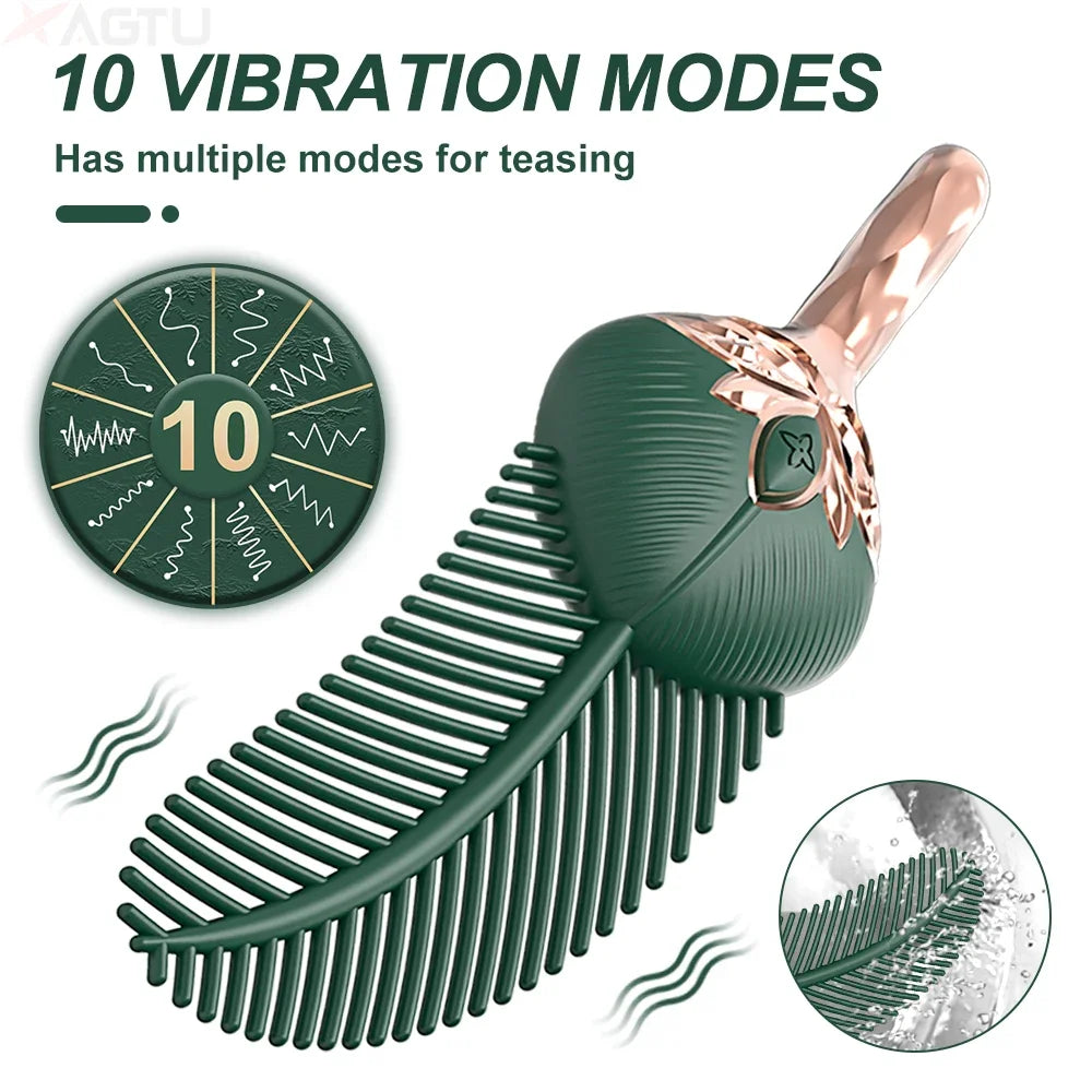 Luxurious Feather Touch Vibrator – 10 Intense Vibration Modes | Waterproof & Rechargeable - Blvck Lux